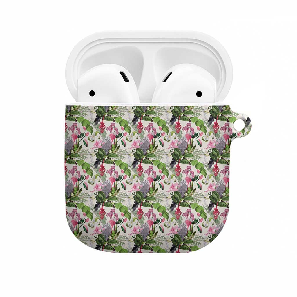 Aussie Pink Cockatoo Flowers Seamless Pattern AirPods Case - Aussie Hoodie