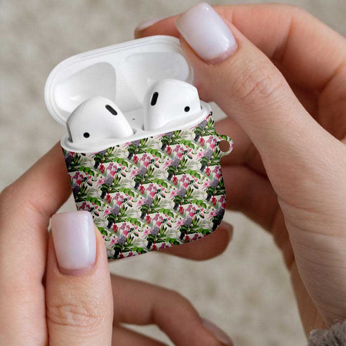 Aussie Pink Cockatoo Flowers Seamless Pattern AirPods Case - Aussie Hoodie