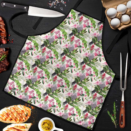 Aussie Pink Cockatoo Flowers Seamless Pattern Apron - Aussie Hoodie