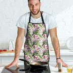 Aussie Pink Cockatoo Flowers Seamless Pattern Apron - Aussie Hoodie