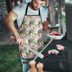 Aussie Pink Cockatoo Flowers Seamless Pattern Apron - Aussie Hoodie