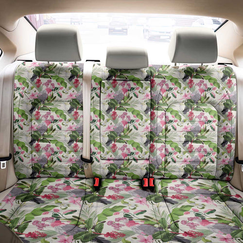 Aussie Pink Cockatoo Flowers Seamless Pattern Back Car Seat Cover - Aussie Hoodie