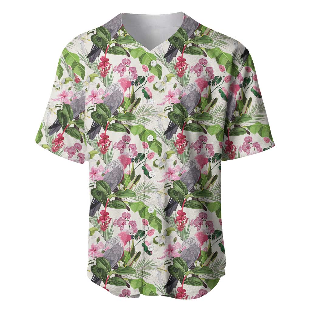 Aussie Pink Cockatoo Flowers Seamless Pattern Baseball Jersey - Aussie Hoodie