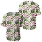 Aussie Pink Cockatoo Flowers Seamless Pattern Baseball Jersey - Aussie Hoodie