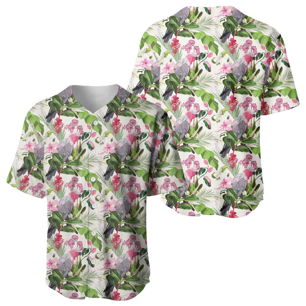 Aussie Pink Cockatoo Flowers Seamless Pattern Baseball Jersey - Aussie Hoodie