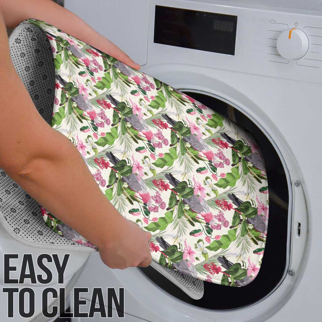 Aussie Pink Cockatoo Flowers Seamless Pattern Bathroom Set - Aussie Hoodie