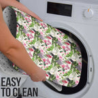 Aussie Pink Cockatoo Flowers Seamless Pattern Bathroom Set - Aussie Hoodie