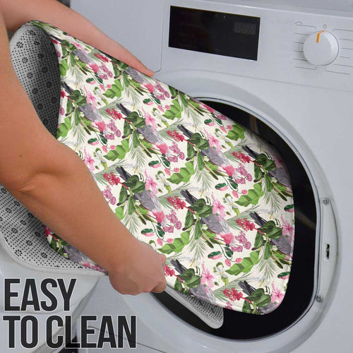 Aussie Pink Cockatoo Flowers Seamless Pattern Bathroom Set - Aussie Hoodie