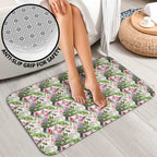 Aussie Pink Cockatoo Flowers Seamless Pattern Bathroom Set - Aussie Hoodie