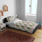 Aussie Pink Cockatoo Flowers Seamless Pattern Bedding Set - Aussie Hoodie