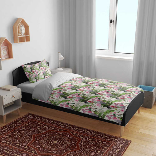 Aussie Pink Cockatoo Flowers Seamless Pattern Bedding Set - Aussie Hoodie