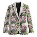 Aussie Pink Cockatoo Flowers Seamless Pattern Blazer - Aussie Hoodie