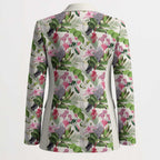 Aussie Pink Cockatoo Flowers Seamless Pattern Blazer - Aussie Hoodie