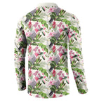 Aussie Pink Cockatoo Flowers Seamless Pattern Button Sweatshirt - Aussie Hoodie