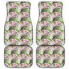 Aussie Pink Cockatoo Flowers Seamless Pattern Car Mats - Aussie Hoodie