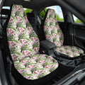 Aussie Pink Cockatoo Flowers Seamless Pattern Car Seat Cover - Aussie Hoodie