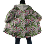 Aussie Pink Cockatoo Flowers Seamless Pattern Cloak - Aussie Hoodie