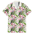Aussie Pink Cockatoo Flowers Seamless Pattern Family Matching Off Shoulder Maxi Dress and Hawaiian Shirt - Aussie Hoodie