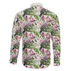 Aussie Pink Cockatoo Flowers Seamless Pattern Family Matching Off Shoulder Maxi Dress and Hawaiian Shirt - Aussie Hoodie