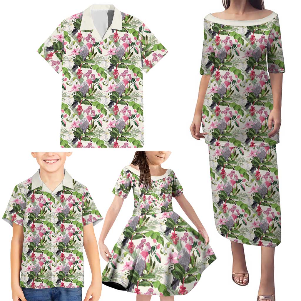 Aussie Pink Cockatoo Flowers Seamless Pattern Family Matching Puletasi and Hawaiian Shirt - Aussie Hoodie