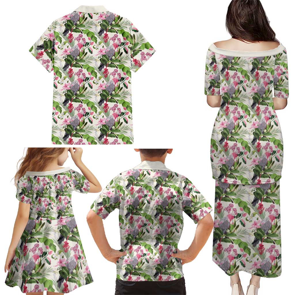 Aussie Pink Cockatoo Flowers Seamless Pattern Family Matching Puletasi and Hawaiian Shirt - Aussie Hoodie
