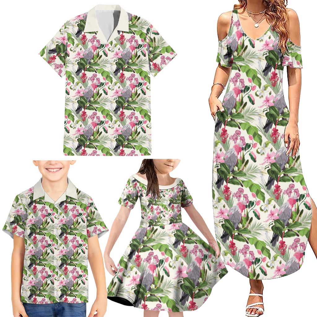 Aussie Pink Cockatoo Flowers Seamless Pattern Family Matching Summer Maxi Dress and Hawaiian Shirt - Aussie Hoodie
