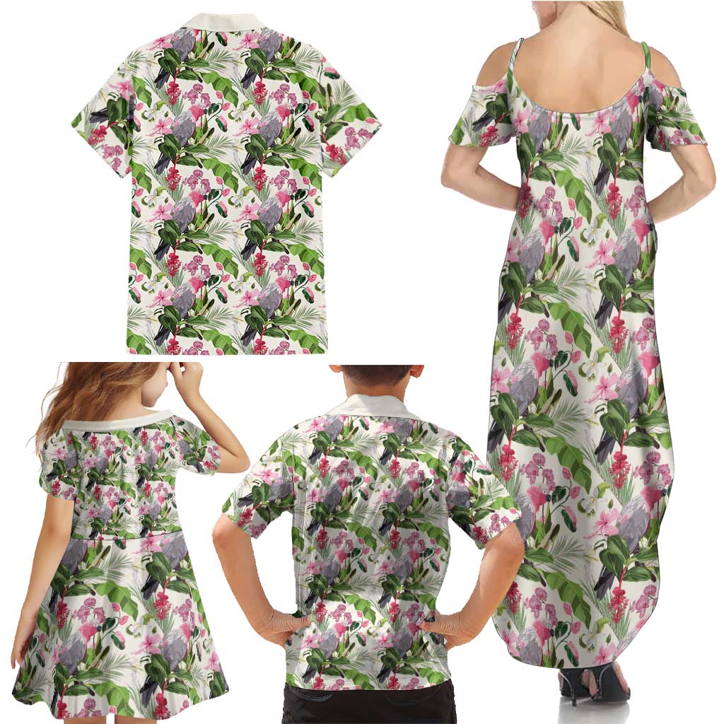 Aussie Pink Cockatoo Flowers Seamless Pattern Family Matching Summer Maxi Dress and Hawaiian Shirt - Aussie Hoodie