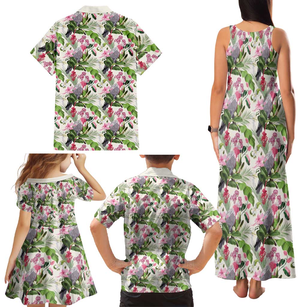Aussie Pink Cockatoo Flowers Seamless Pattern Family Matching Tank Maxi Dress and Hawaiian Shirt - Aussie Hoodie