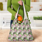 Aussie Pink Cockatoo Flowers Seamless Pattern Grocery Bag - Aussie Hoodie