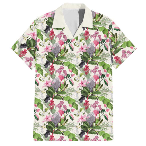 Aussie Pink Cockatoo Flowers Seamless Pattern Hawaiian Shirt - Aussie Hoodie