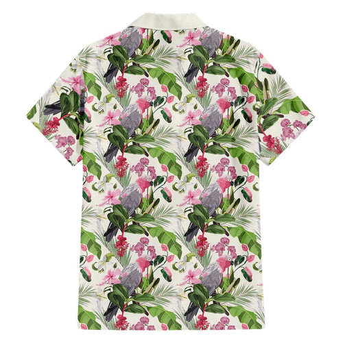Aussie Pink Cockatoo Flowers Seamless Pattern Hawaiian Shirt - Aussie Hoodie