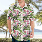 Aussie Pink Cockatoo Flowers Seamless Pattern Hawaiian Shirt - Aussie Hoodie