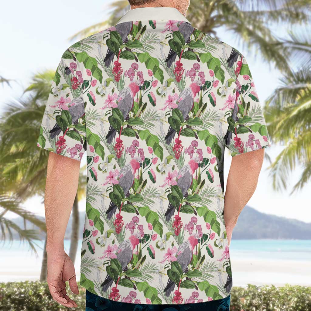 Aussie Pink Cockatoo Flowers Seamless Pattern Hawaiian Shirt - Aussie Hoodie
