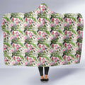 Aussie Pink Cockatoo Flowers Seamless Pattern Hooded Blanket - Aussie Hoodie