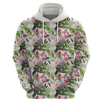 Aussie Pink Cockatoo Flowers Seamless Pattern Hoodie - Aussie Hoodie