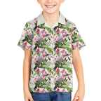 Aussie Pink Cockatoo Flowers Seamless Pattern Kid Hawaiian Shirt - Aussie Hoodie