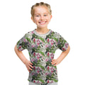 Aussie Pink Cockatoo Flowers Seamless Pattern Kid T Shirt - Aussie Hoodie