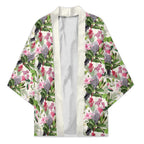 Aussie Pink Cockatoo Flowers Seamless Pattern Kimono - Aussie Hoodie