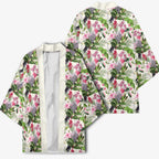 Aussie Pink Cockatoo Flowers Seamless Pattern Kimono - Aussie Hoodie