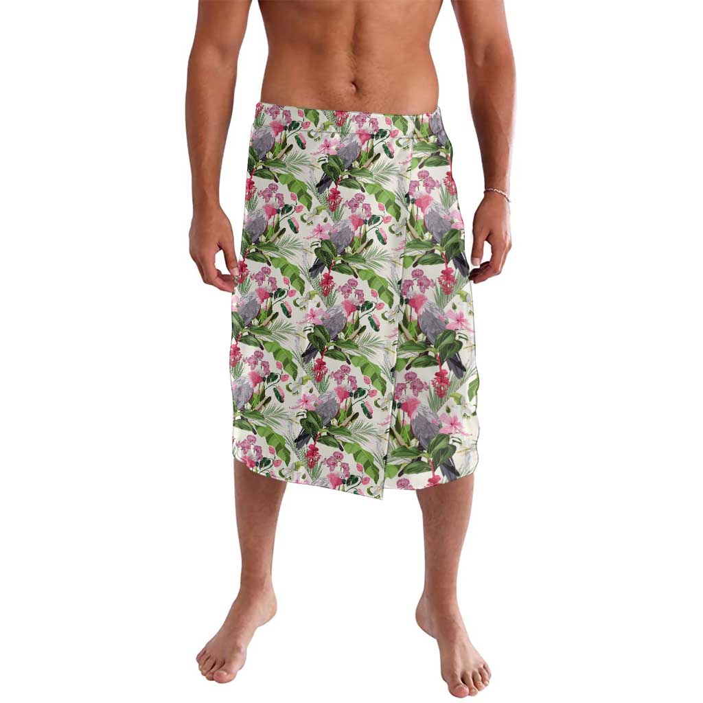Aussie Pink Cockatoo Flowers Seamless Pattern Lavalava - Aussie Hoodie