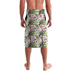 Aussie Pink Cockatoo Flowers Seamless Pattern Lavalava - Aussie Hoodie