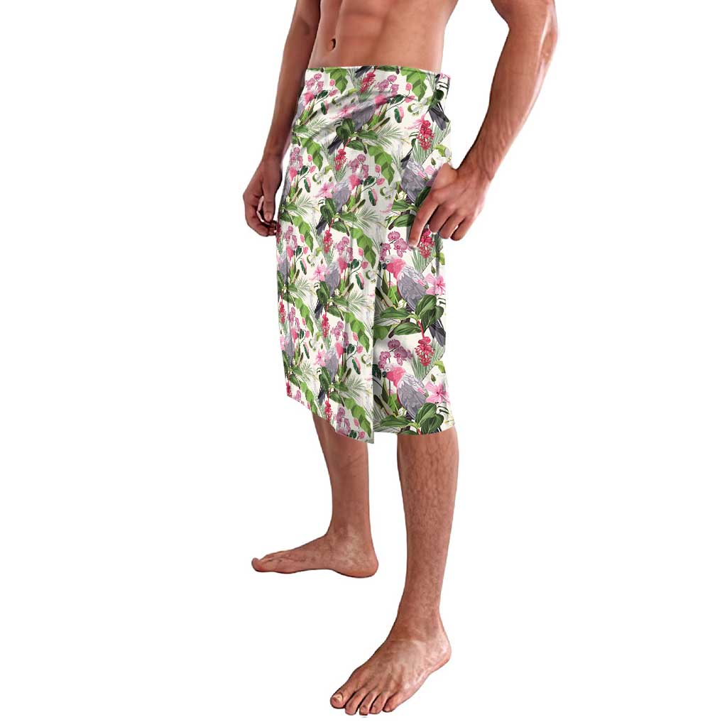 Aussie Pink Cockatoo Flowers Seamless Pattern Lavalava - Aussie Hoodie