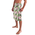 Aussie Pink Cockatoo Flowers Seamless Pattern Lavalava - Aussie Hoodie