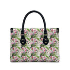 Aussie Pink Cockatoo Flowers Seamless Pattern Leather Bag - Aussie Hoodie