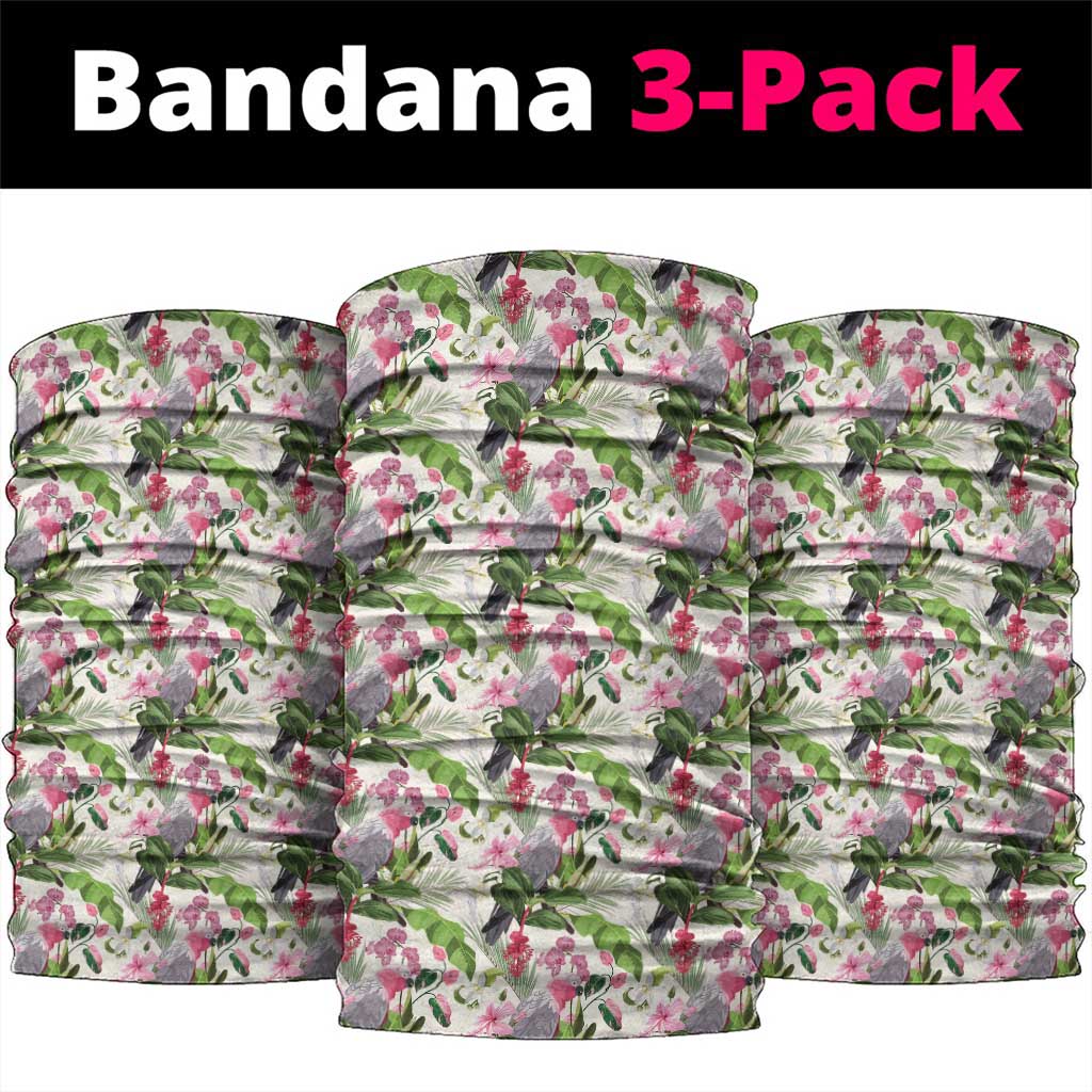 Aussie Pink Cockatoo Flowers Seamless Pattern Neck Gaiter - Aussie Hoodie