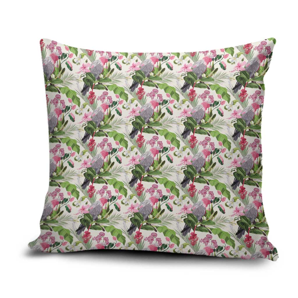 Aussie Pink Cockatoo Flowers Seamless Pattern Pillow Cover - Aussie Hoodie