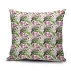 Aussie Pink Cockatoo Flowers Seamless Pattern Pillow Cover - Aussie Hoodie