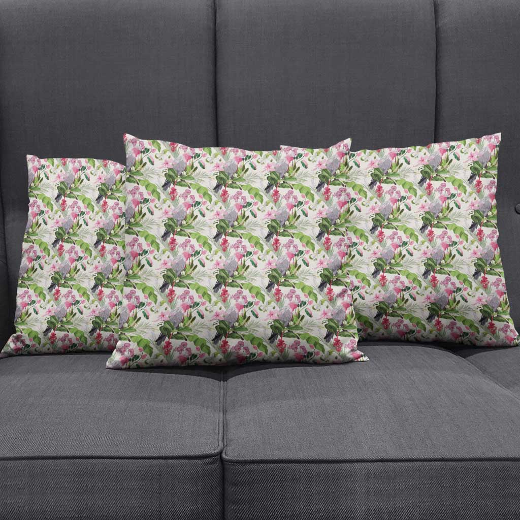 Aussie Pink Cockatoo Flowers Seamless Pattern Pillow Cover - Aussie Hoodie