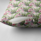 Aussie Pink Cockatoo Flowers Seamless Pattern Pillow Cover - Aussie Hoodie