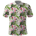 Aussie Pink Cockatoo Flowers Seamless Pattern Polo Shirt - Aussie Hoodie